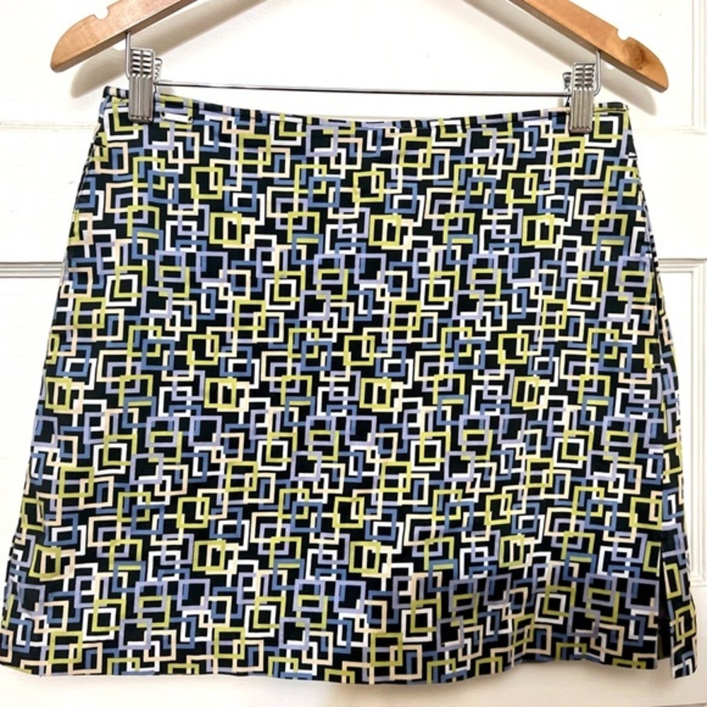 Liz Claiborne LizGolf Golf Skirt / Skort A-Line Mini Navy Abstract Print Size 6
